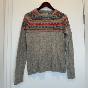 🪩 O’Hanlon Mills Gray Patterned Men's Sweater